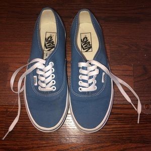 Blue Vans - worn once!!